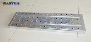 Tablón de andamio de metal resistente para uso industrial