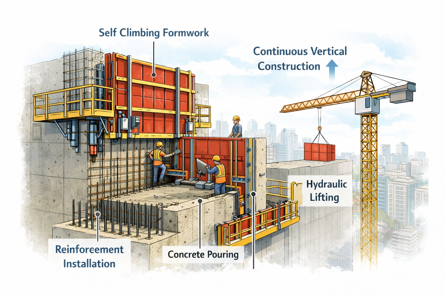 self climbing formwork encofrado autotrepante