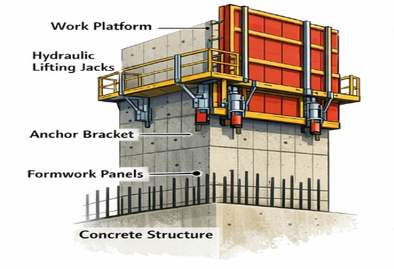 self climbing formwork encofrado autotrepante